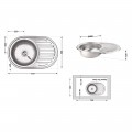 Кухонная мойка Lidz 7750 0,8 мм Micro Decor (LIDZ7750MDEC) - Фото 1