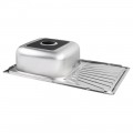 Кухонна мийка Lidz 7848 0,8 мм Micro Decor (LIDZ7848MDEC) - Фото 3