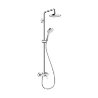 Душова система Hansgrohe Croma Select E 180 2jet Showerpipe 27258400 білий хром