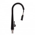 Змішувач для кухні Qtap Evicka з висувним виливом QTEVI9135103UB Black Matt - Фото 2